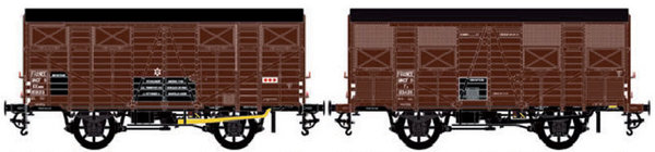 LS MODELS 30392, Set de 2 Wagons COUVERT OCEM 19, SNCF, époque IIIa