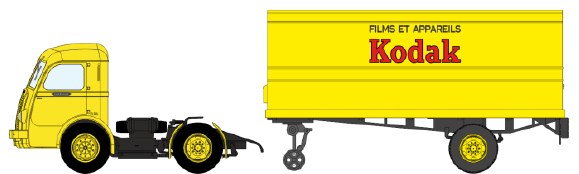 REE CB-016, camion PANHARD MOVIC avec remorque "KODAK"